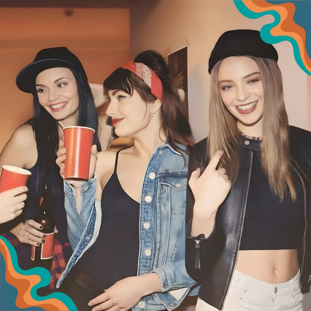 Young people having fun at a house party